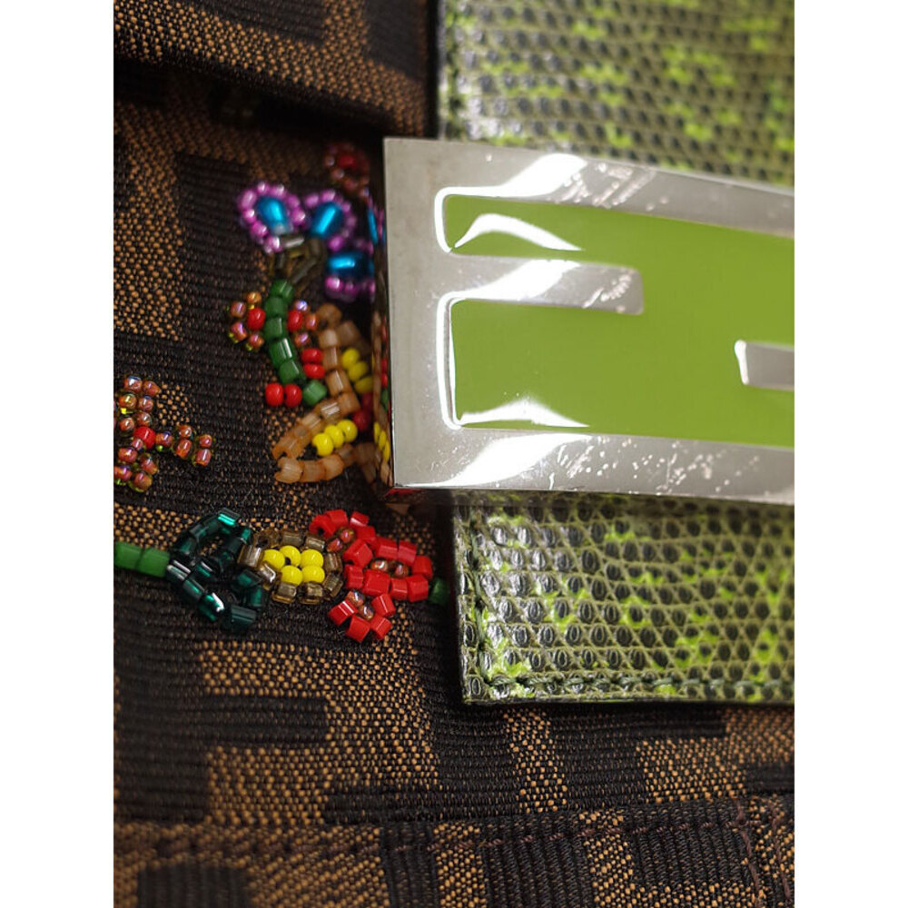FENDI Beaded Zucca Mamma Bucket Semi Shoulder Bag - Picture 7 of 9